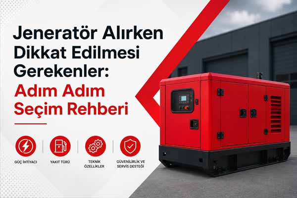 Jeneratör Alırken Dikkat Edilmesi Gerekenler