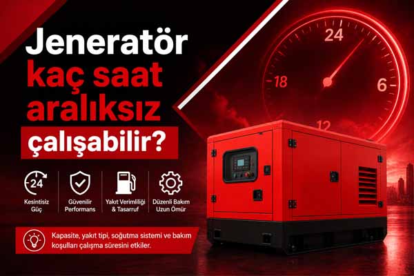 jeneratör ne kadar süre calisabilir